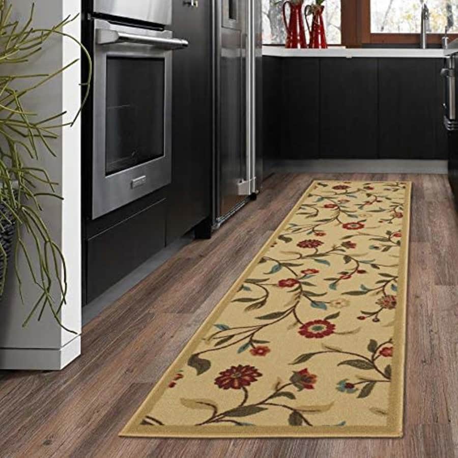 Ottomanson Ottohome Collection Garden Design Modern Skid (Non-Slip) Rubber Backing (1'10" X 7'0", for $19 Ottomanson Ottohome Collection Garden Design Modern Skid (Non-Slip) Rubber Backing (1'10" X 7'0", for $19