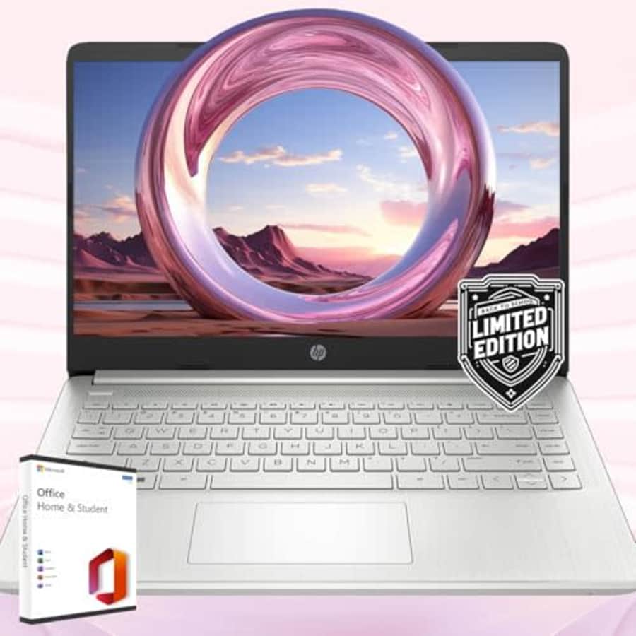 HP Slim 14 HD Laptop Back to School Limited Edition with 1 Year Microsoft 365 Intel Quad-Core for $299