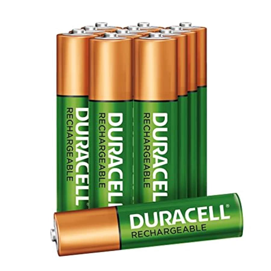 Duracell Rechargeable AAA Batteries, 12 Count Pack, Triple A Battery for Long-lasting Power, for $42 Duracell Rechargeable AAA Batteries, 12 Count Pack, Triple A Battery for Long-lasting Power, for $42