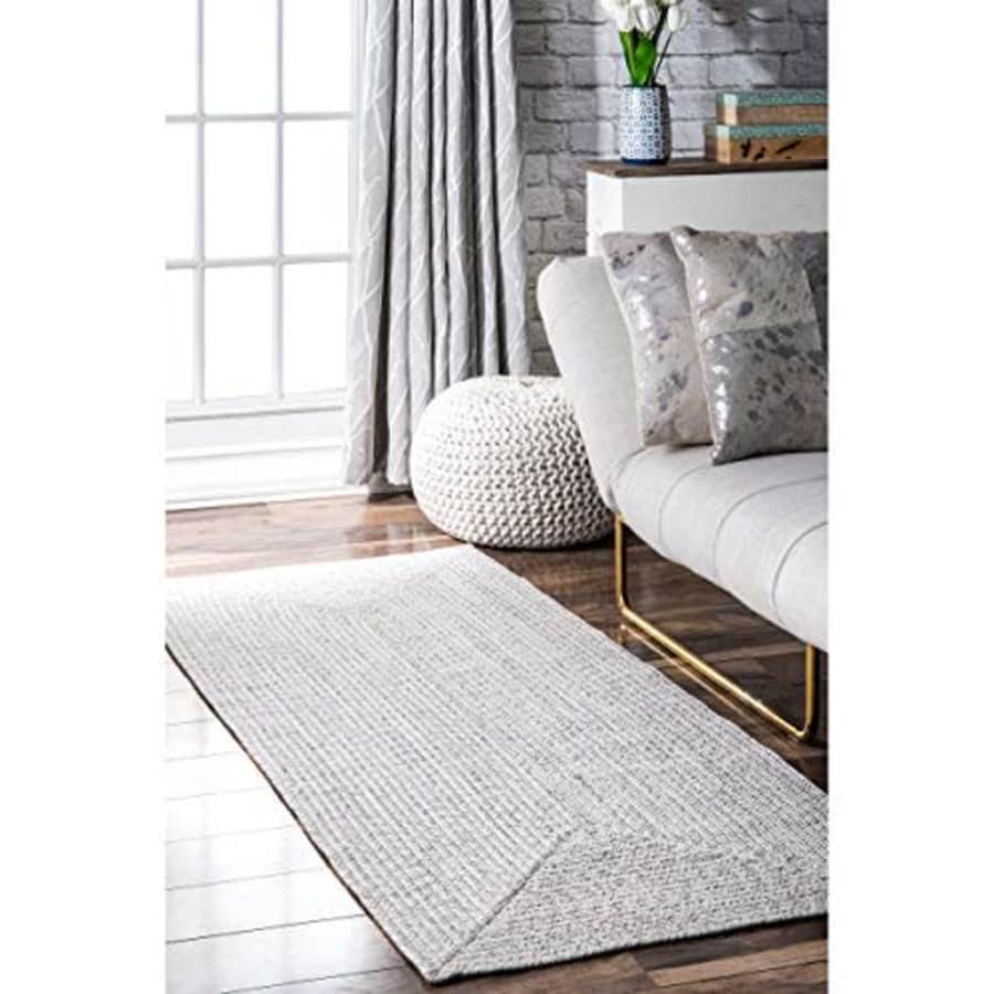 nuLOOM Lefebvre Braided Indoor/Outdoor Runner Rug, 2' 6" x 8', Ivory for $60