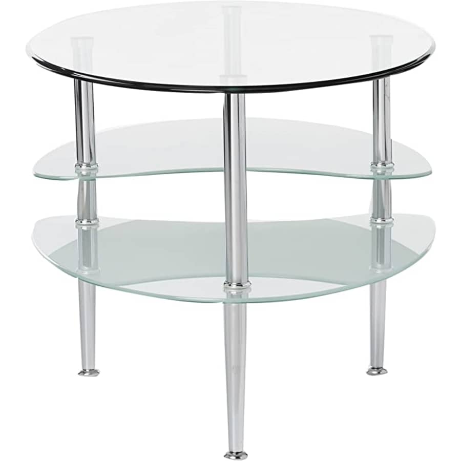 Walker Edison Modern Glass Coffee Table for $143