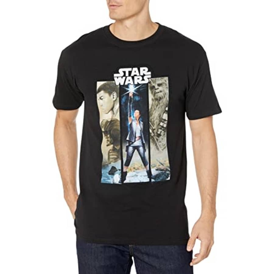 Fifth Sun Men's Star Wars Episode IX Three Panel T-Shirt, Black, Large for $7