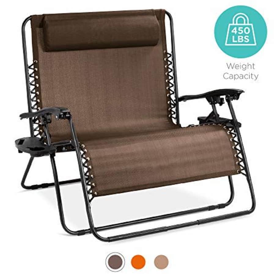 Best Choice Products 2-Person Double Wide Outdoor Folding Zero Gravity Chair Patio Lounger w/Cup for $110 Best Choice Products 2-Person Double Wide Outdoor Folding Zero Gravity Chair Patio Lounger w/Cup for $110