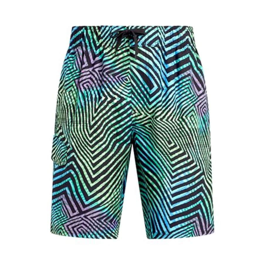 Kanu Surf Men's Standard Wade Swim Trunks (Regular & Extended Sizes), Hyper Black/Green for $21 Kanu Surf Men's Standard Wade Swim Trunks (Regular & Extended Sizes), Hyper Black/Green for $21
