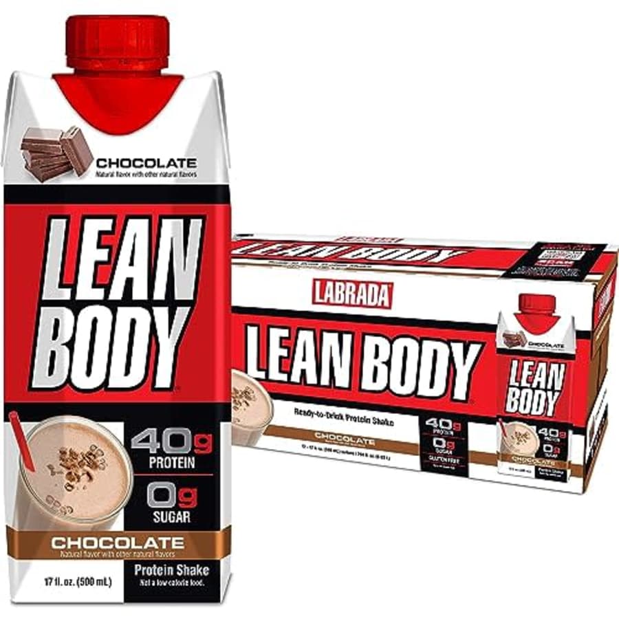 Labrada Nutrition Lean Body Ready-to-Drink Chocolate Protein Shake, 40g Protein, Whey Blend, 0 Sugar, Gluten Free, 22 for $36