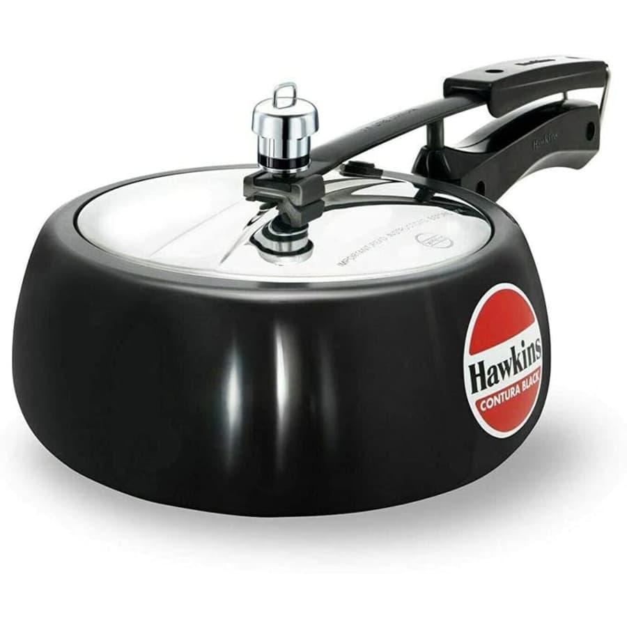 Hawkins Contura Black 3.5-Liter Hard-Anodized Pressure Cooker for $43