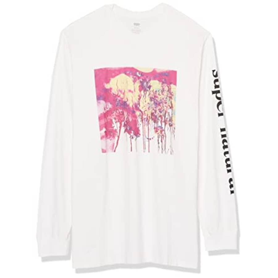 Levi's Men's Tall Size Relaxed Graphic Long Sleeve T-Shirt, (New) Super Natural White, Large for $20