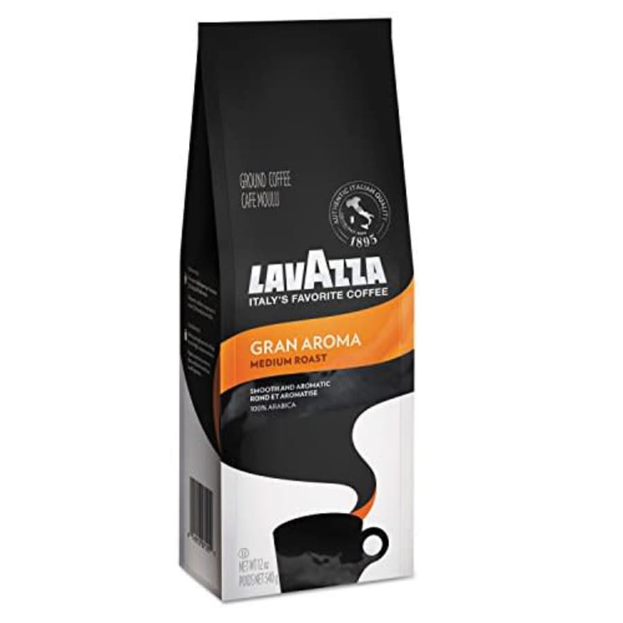 Lavazza 7509 Gran Aroma Ground Coffee, Medium Roast, 12 oz Bag for $15