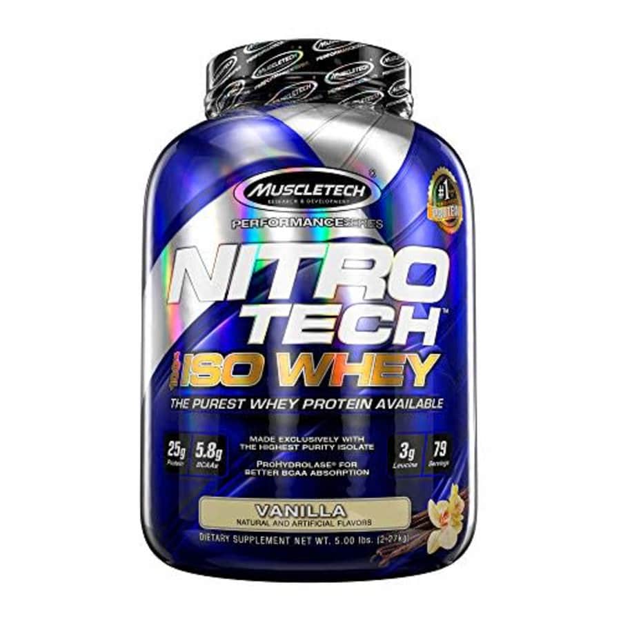 MuscleTech NitroTech Iso Whey Isolate Protein Powder, 25g of Whey Protein Per Scoop - The Purest for $52