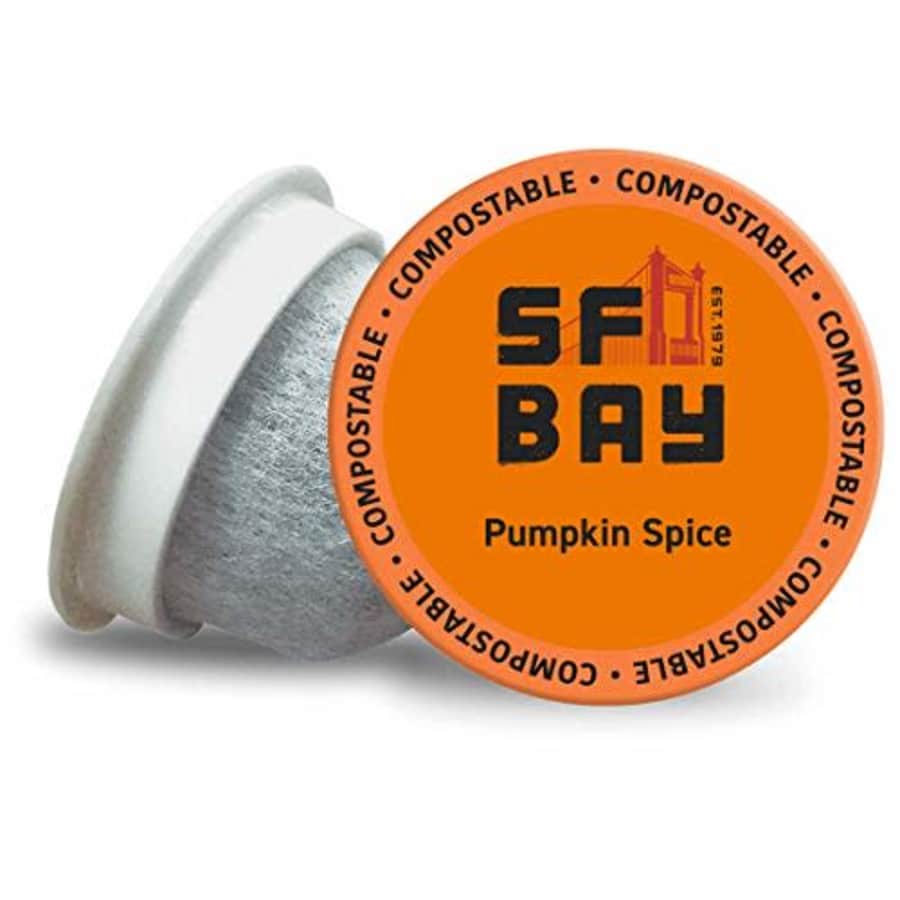 SF Bay Coffee Pumpkin Spice 80 Ct Flavored Medium Roast Compostable Coffee Pods, K Cup Compatible for $44
