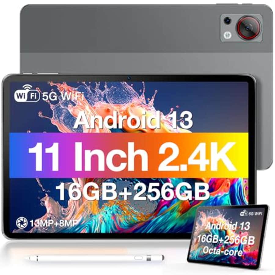 DOOGEE T30S 2.4K 11 Inch Tablet Android Tablets, Android 13 Tablet with Octa Core, 16GB RAM 256GB for $136