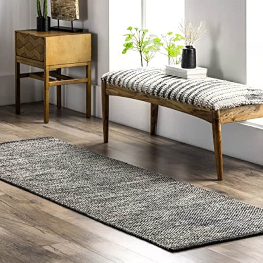 nuLOOM Wisniewski Hand Woven Runner Rug, 2' 6" x 6', Gray for $65