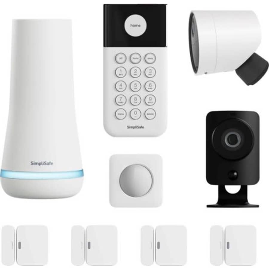 SimpliSafe Whole Home 9-Piece Security System for $199