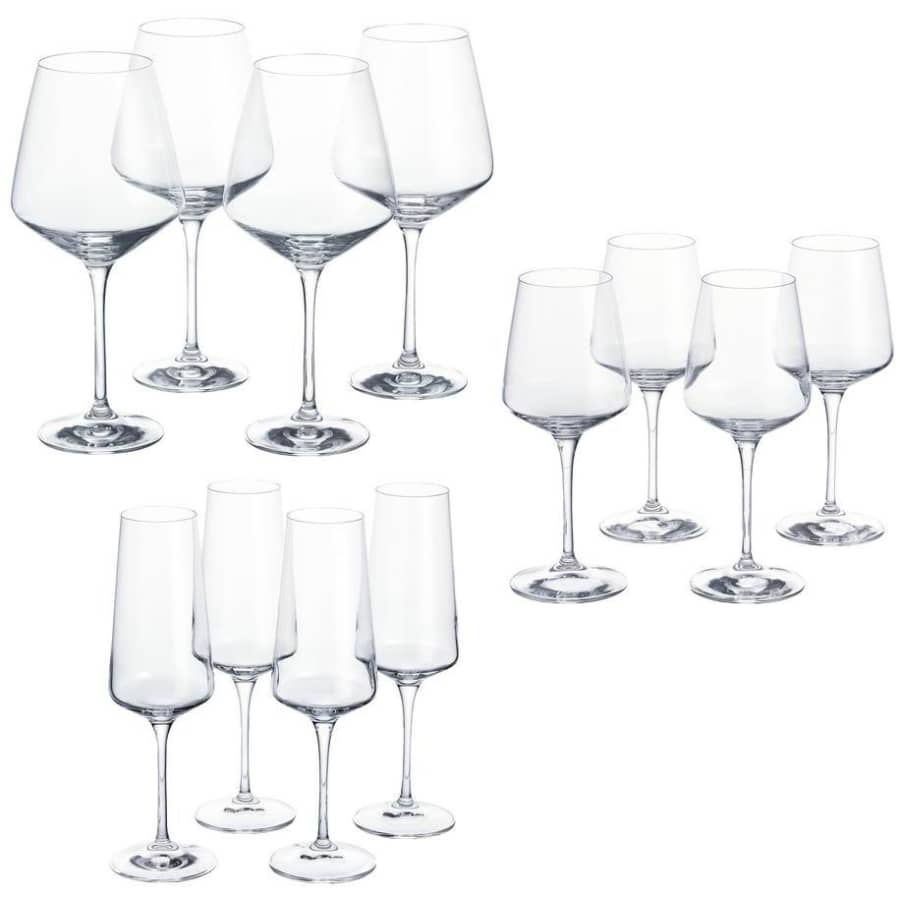 Home Decorators Collection Genoa Crystal Wine and Champagne Glass 12-Pack for $48
