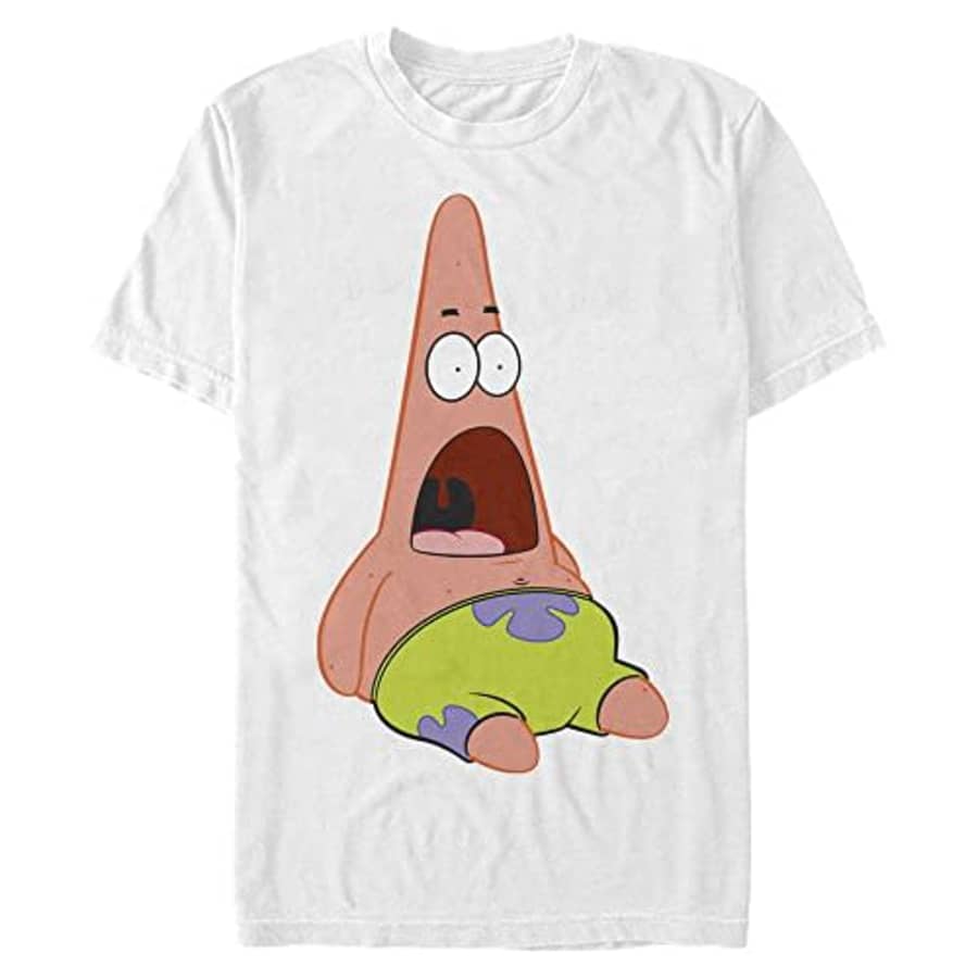 Nickelodeon Men's Big Surprised Patrick T-Shirt, White, 4X-Large Tall for $21