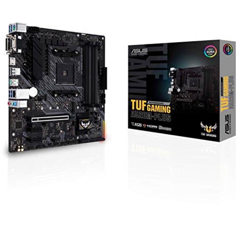 ASUS TUF Gaming A520M-Plus AMD A520 (Ryzen AM4) Micro ATX Motherboard with M.2 Support, 1 Gb for $137 ASUS TUF Gaming A520M-Plus AMD A520 (Ryzen AM4) Micro ATX Motherboard with M.2 Support, 1 Gb for $137