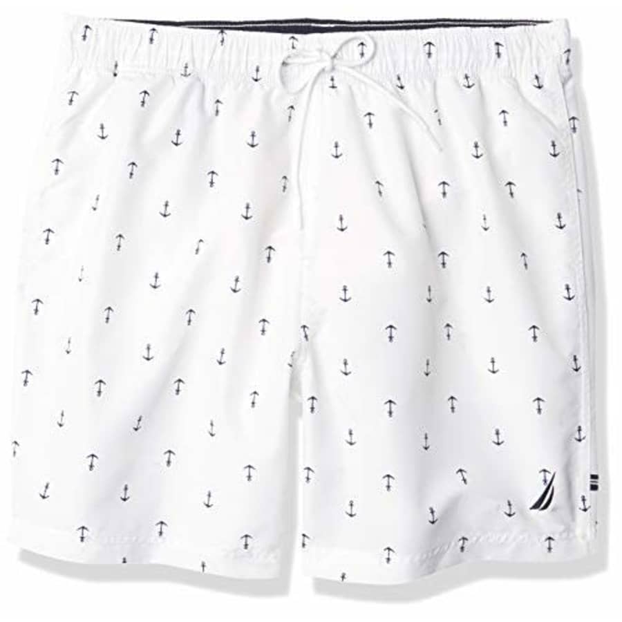 Nautica Men's Quick Dry All Over Classic Anchor Print Swim Trunk, Bright White, Large for $23 Nautica Men's Quick Dry All Over Classic Anchor Print Swim Trunk, Bright White, Large for $23