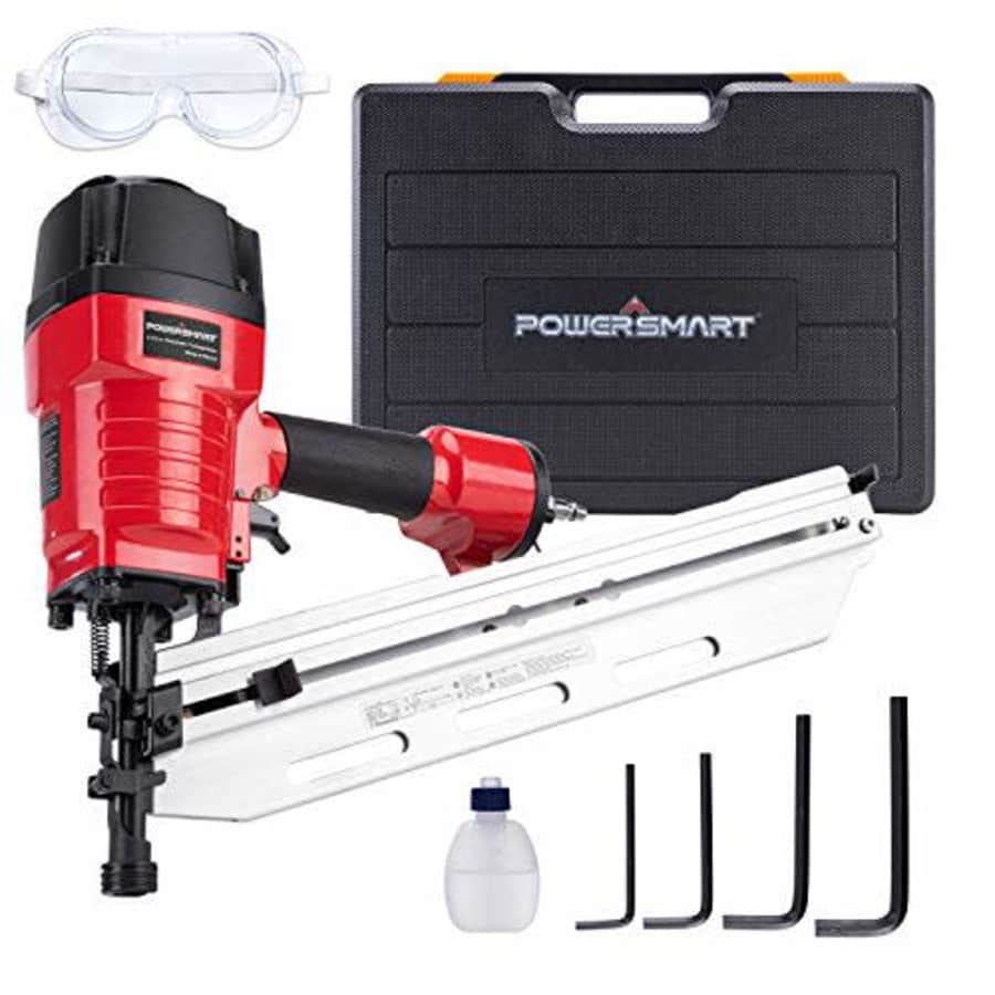 POWERSMART Framing Nailer, 2" to 3-1/2" Full Round Head Nail Gun, 21 Framing Nailer, 60 Nails for $66 POWERSMART Framing Nailer, 2" to 3-1/2" Full Round Head Nail Gun, 21 Framing Nailer, 60 Nails for $66