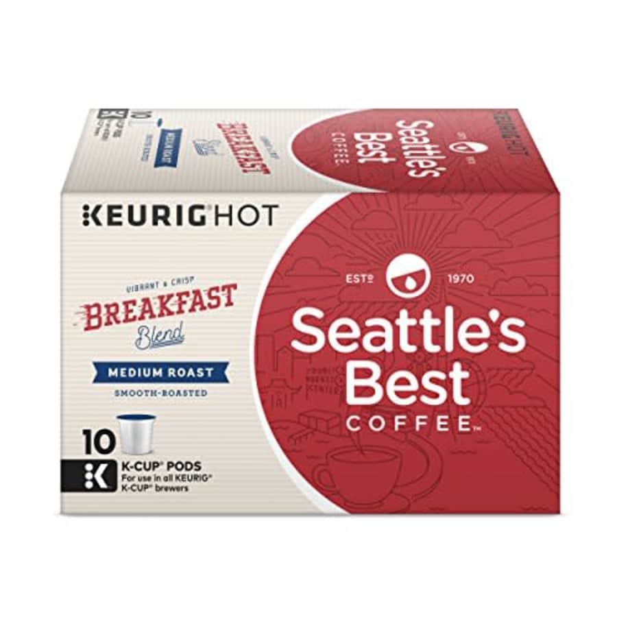 Seattle's Best Coffee Breakfast Blend Medium Roast Single Cup Coffee for Keurig Brewers, 6 Boxes of for $30 Seattle's Best Coffee Breakfast Blend Medium Roast Single Cup Coffee for Keurig Brewers, 6 Boxes of for $30