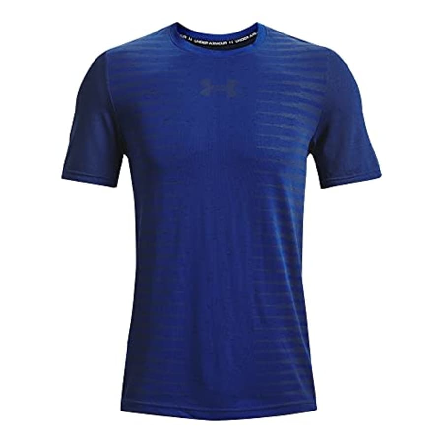 Under Armour Men's Seamless Wordmark Short Sleeve T-Shirt, Royal (400)/Black, XX-Large for $38 Under Armour Men's Seamless Wordmark Short Sleeve T-Shirt, Royal (400)/Black, XX-Large for $38