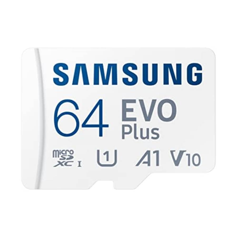 SAMSUNG EVO Plus w/ SD Adaptor 64GB Micro SDXC, Up-to 130MB/s, Expanded Storage for Gaming Devices, for $17