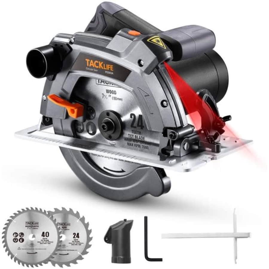 Tacklife 1500W 12.5-Amp Electric Circular Saw for $40