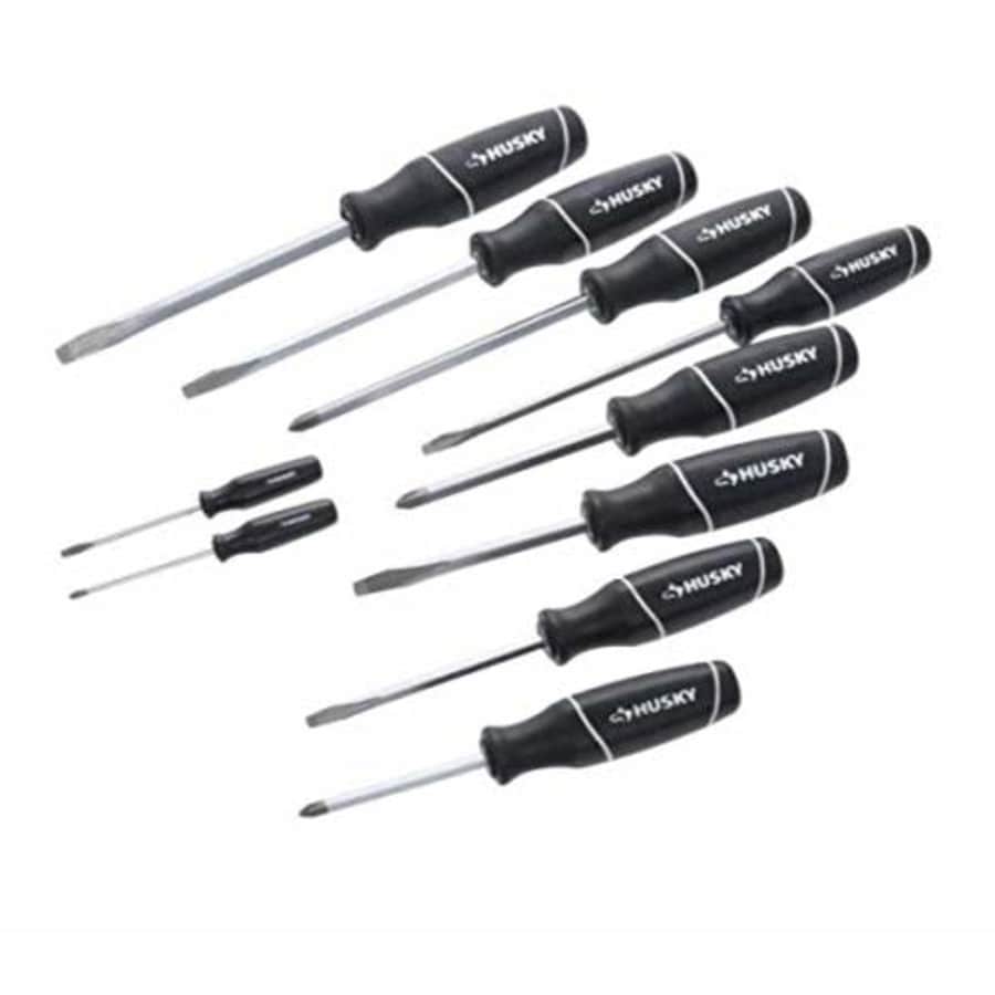 HUSKY 10-PIECE SCREWDRIVER SET WITH MAGNETIZER/DEMAGNETIZER (Manual) for $30