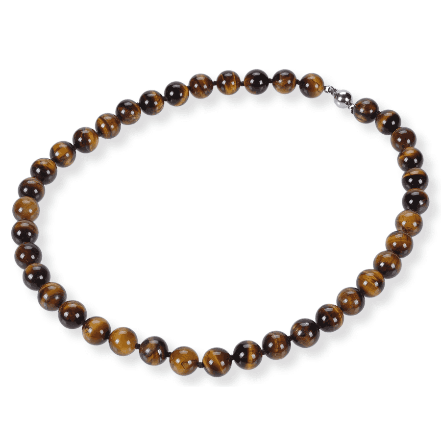 10.5mm Round Tiger Eye Strand Necklace for $12 10.5mm Round Tiger Eye Strand Necklace for $12