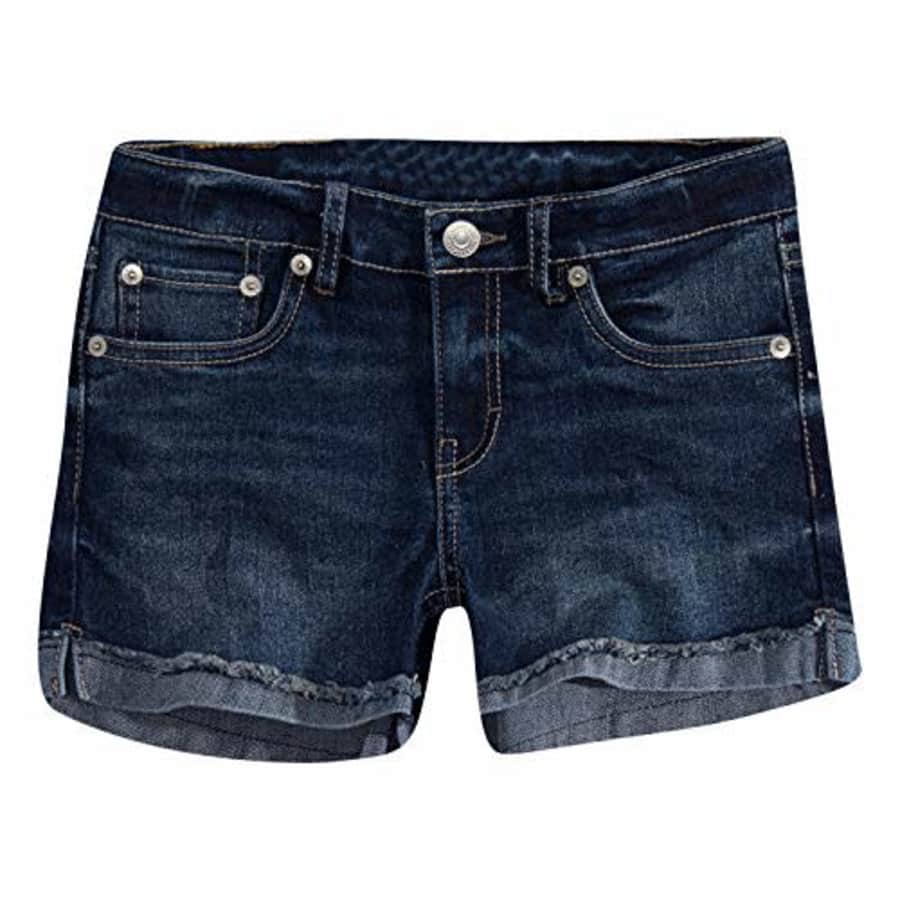 Levi's Girls' Little Denim Shorty Shorts, Atomic, 6X for $27