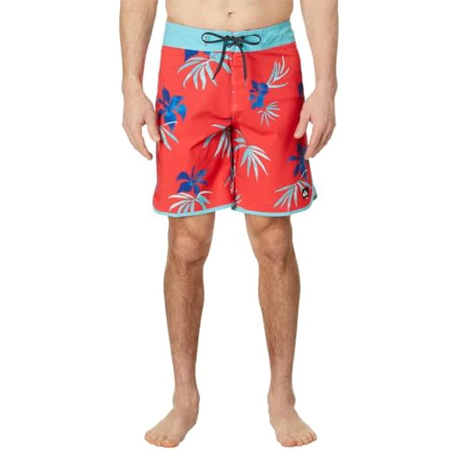 Quiksilver Men's Standard Surfsilk Scallop 19 Boardshort Swim Trunk, Cayenne 241 for $24