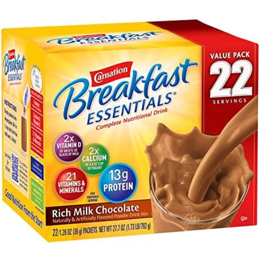 Carnation Breakfast Essentials 22-Count Powder Drink Mix Packets for $10