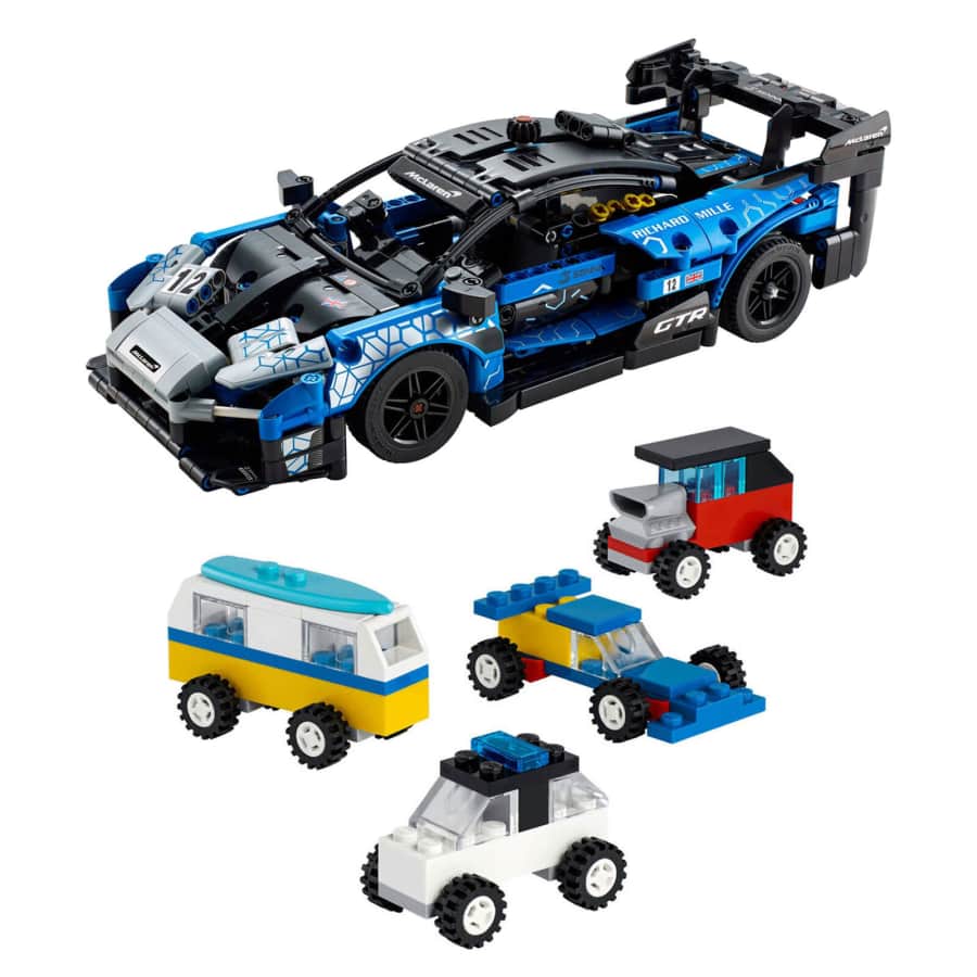 LEGO Technic McLaren Senna GTR Car w/ 90 Years of Cars Mini Set for $49