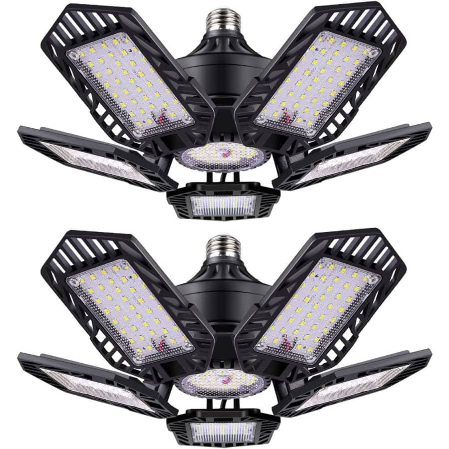 Tanbaby 150W LED Garage Lights 2-Pack for $24