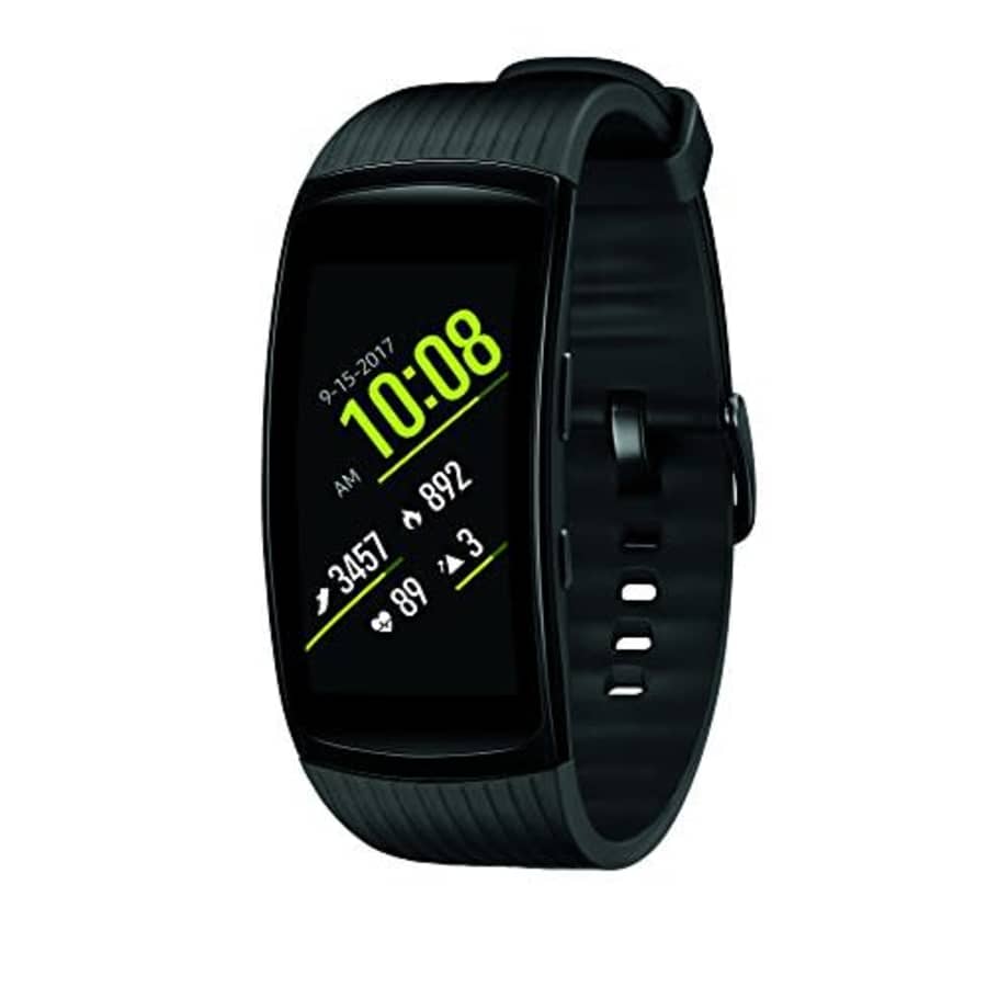 Samsung Gear Fit 2 Pro SM-R365 Smart Fitness Band (SM-R365NZKAXAR) Liquid Black - Large - Renewed for $100