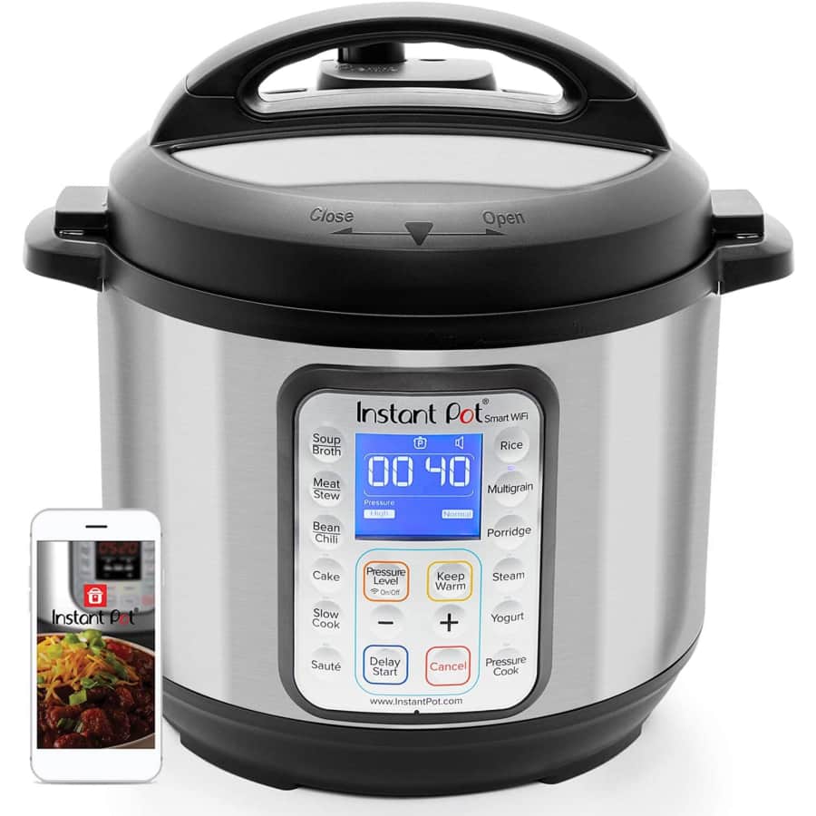 Instant Pot Smart WiFi 6-Quart 8-in-1 Electric Pressure Cooker for $80