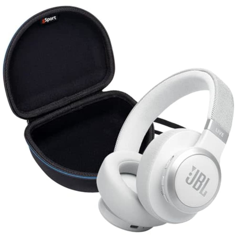 JBL Live 770NC Wireless Over Ear Noise Cancelling Headphone Bundle with gSport EVA Case (White) for $150 JBL Live 770NC Wireless Over Ear Noise Cancelling Headphone Bundle with gSport EVA Case (White) for $150