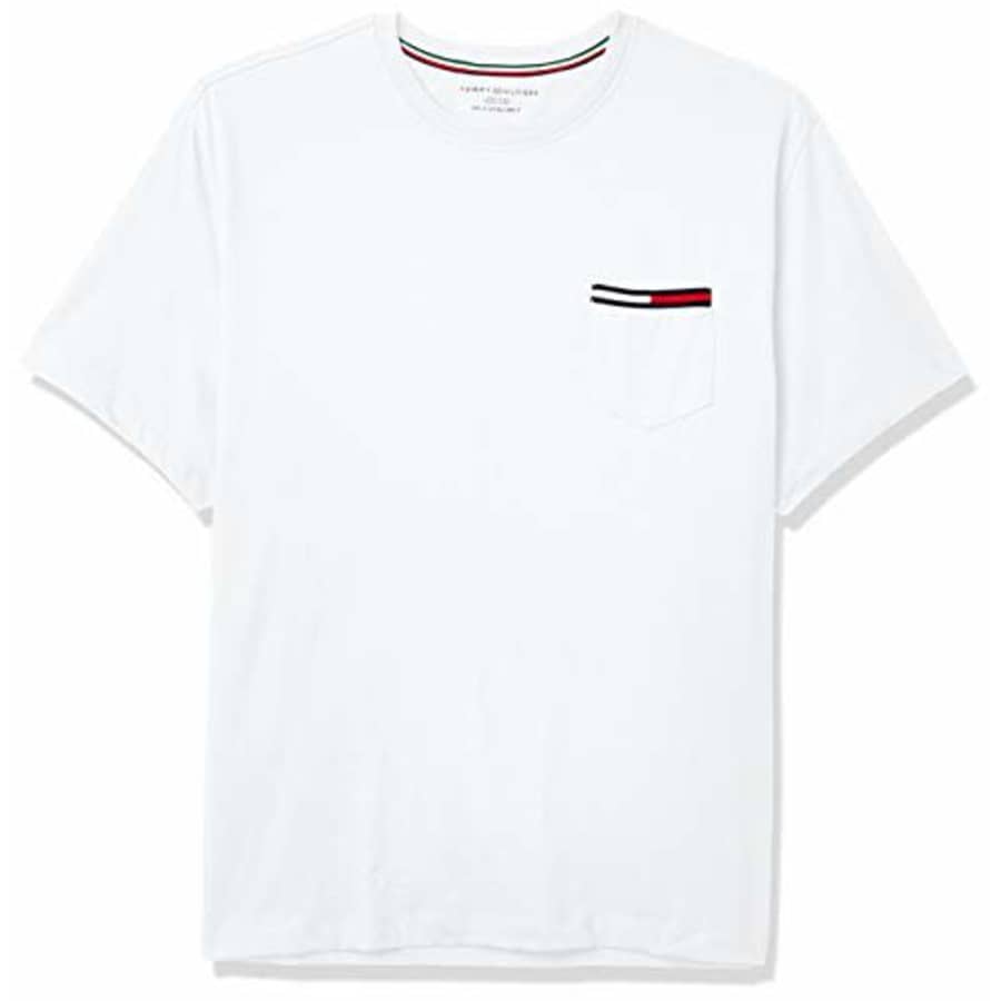 Tommy Hilfiger Men's Big & Tall Big and Tall T Shirt with Pocket, Bright White-Print, 3XL-BG for $35 Tommy Hilfiger Men's Big & Tall Big and Tall T Shirt with Pocket, Bright White-Print, 3XL-BG for $35