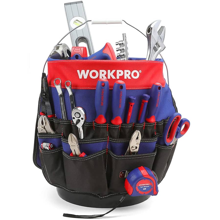 WorkPro Bucket Tool Organizer for $25
