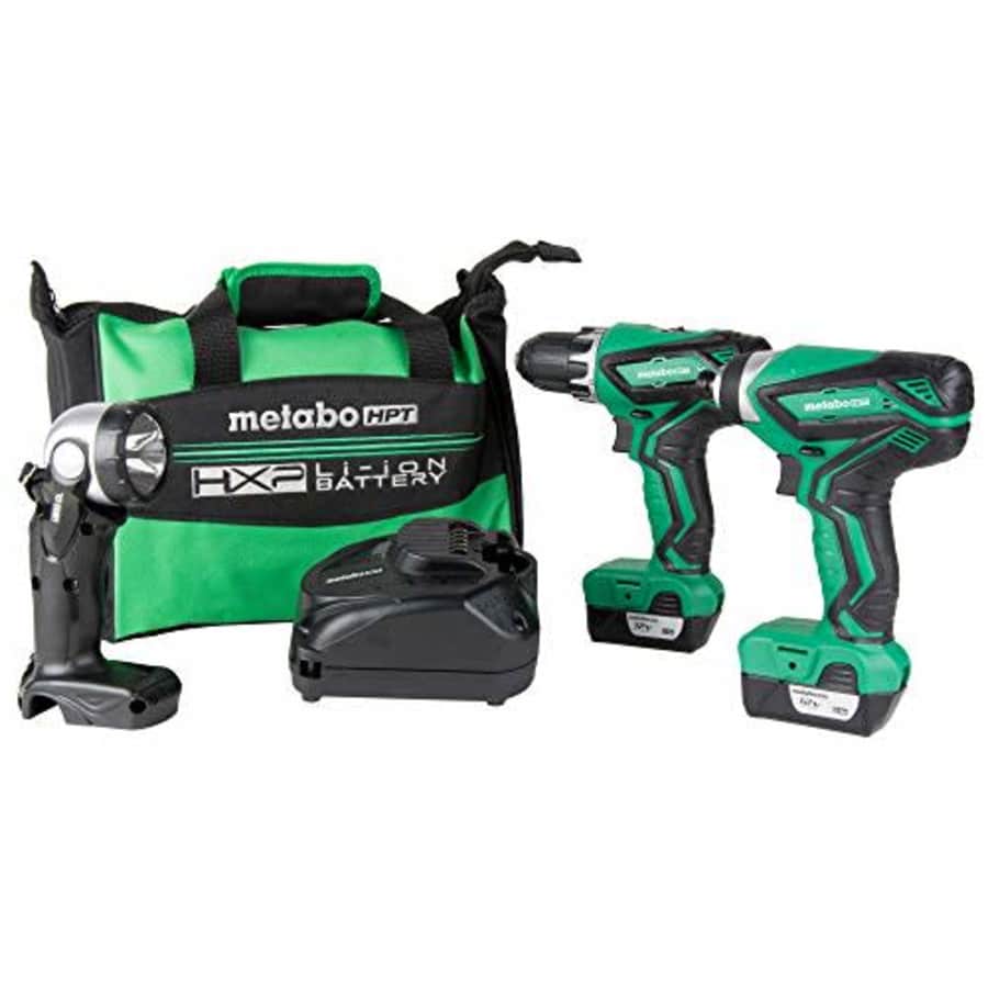 Metabo HPT Cordless Combo Kit, 12V Peak, Compact Driver Drill & Impact Driver, Includes 2-12V for $150