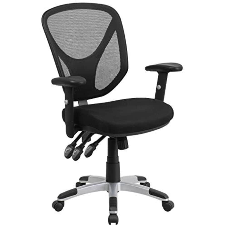 Flash Furniture Mid-Back Black Mesh Multifunction Swivel Ergonomic Task Office Chair with for $167 Flash Furniture Mid-Back Black Mesh Multifunction Swivel Ergonomic Task Office Chair with for $167