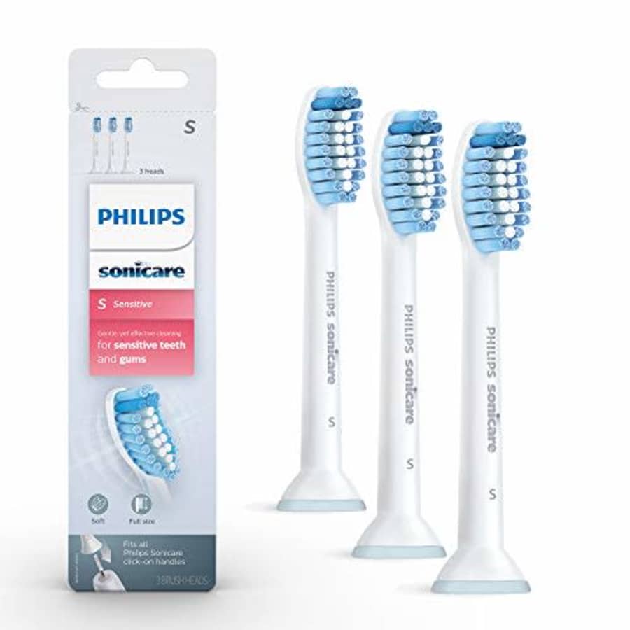Philips Sonicare Genuine Sensitive Replacement Toothbrush Heads for Sensitive Teeth, 3 Brush Heads, for $47 Philips Sonicare Genuine Sensitive Replacement Toothbrush Heads for Sensitive Teeth, 3 Brush Heads, for $47