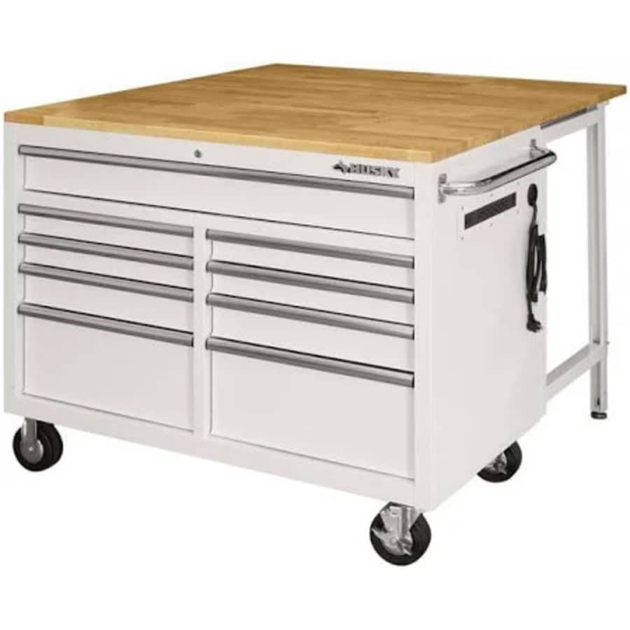 Husky Tool Storage 46" Mobile Workbench Cabinet for $559 Husky Tool Storage 46" Mobile Workbench Cabinet for $559