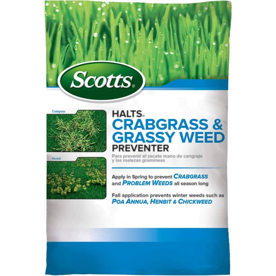 Scotts Halts Crabgrass & Grassy Weed Preventer 20-lb. Bag for $32
