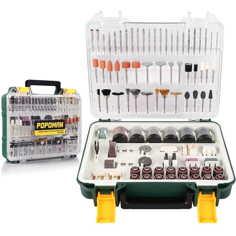 Popoman 313-Piece Rotary Tool Bit Kit for $33
