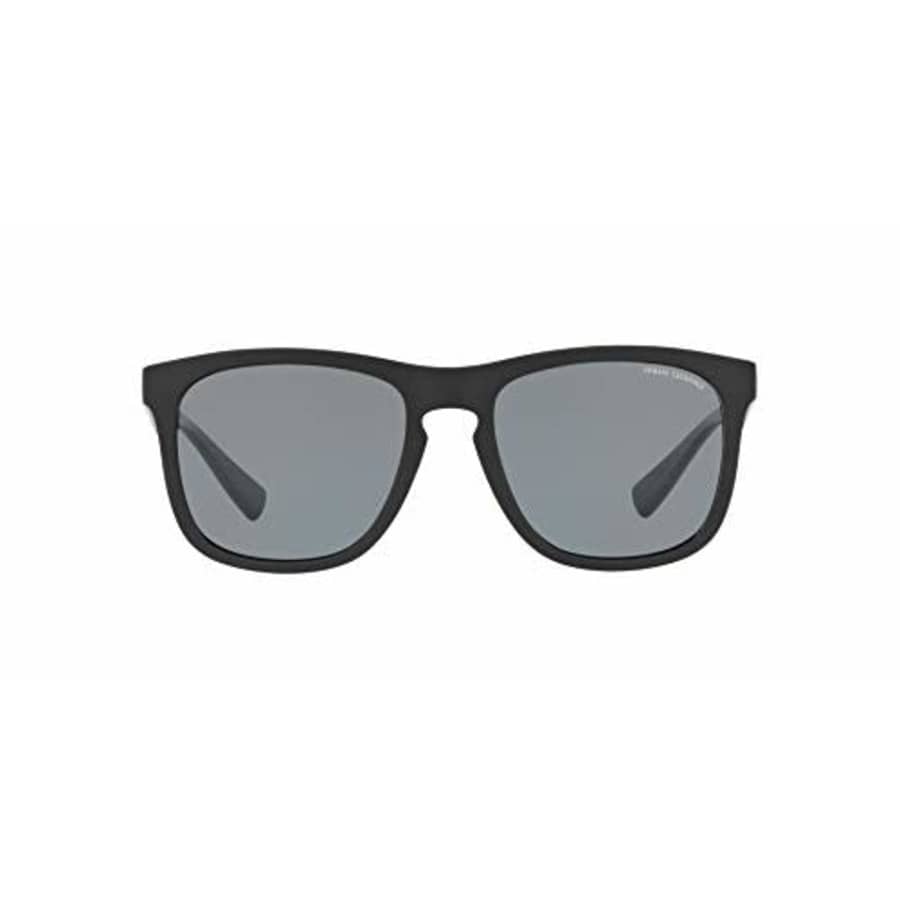 A|X Armani Exchange Men's AX4058S Square Sunglasses, Matte Black/Polarized Grey, 55 mm for $75 A|X Armani Exchange Men's AX4058S Square Sunglasses, Matte Black/Polarized Grey, 55 mm for $75