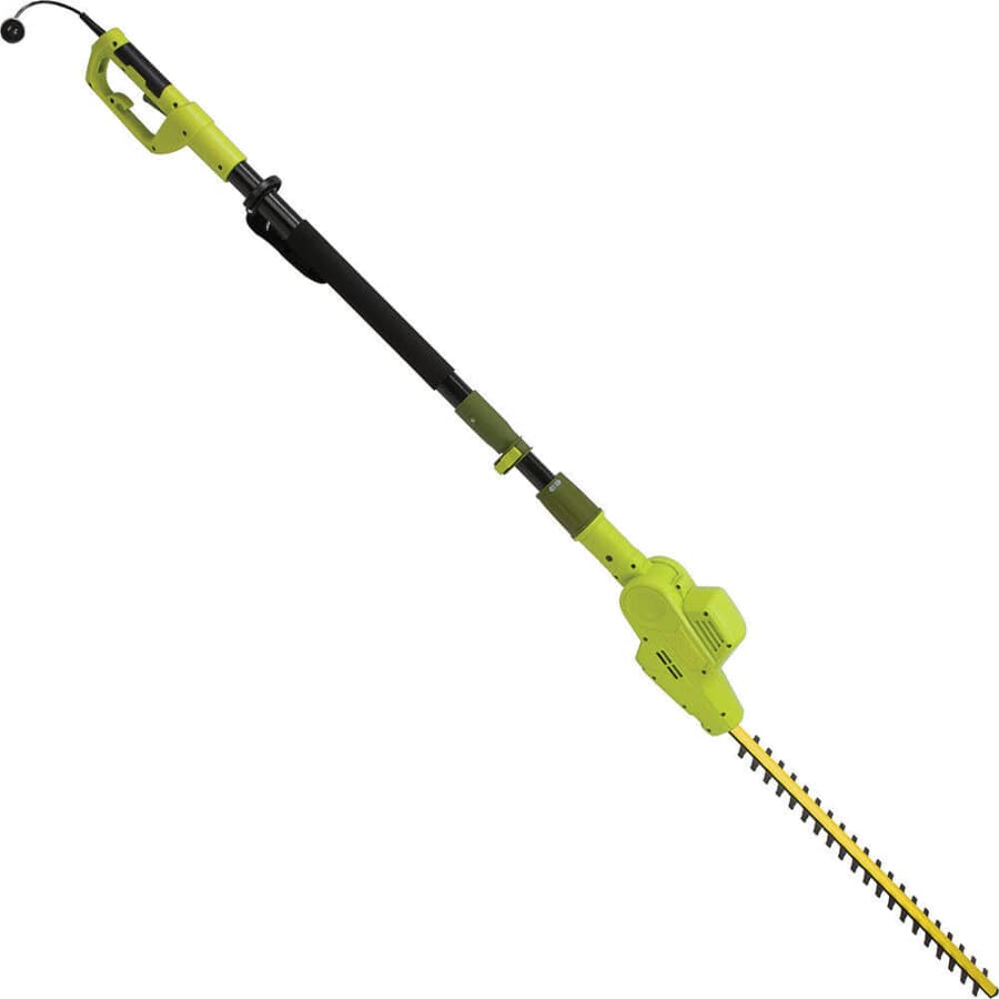 Sun Joe 21" 4A Multi-Angle Electric Telescoping Pole Hedge Trimmer for $49 Sun Joe 21" 4A Multi-Angle Electric Telescoping Pole Hedge Trimmer for $49