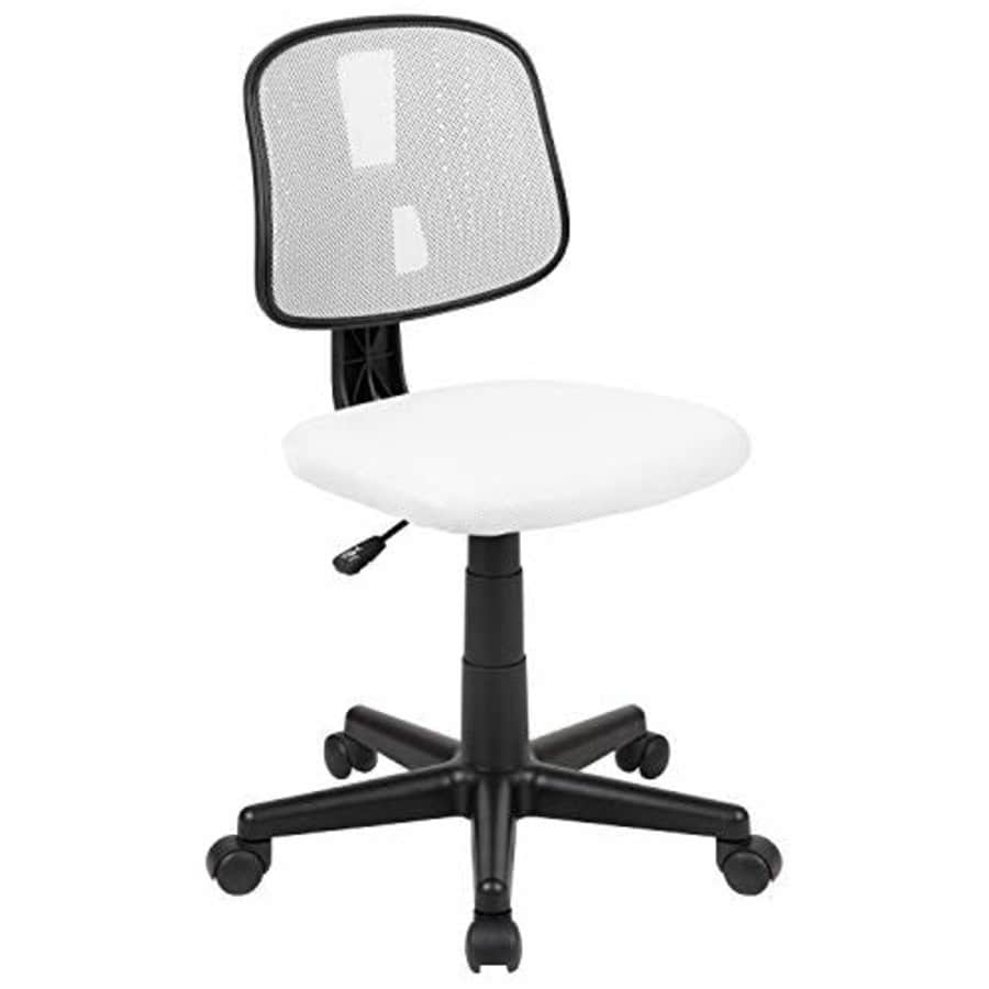 Flash Furniture Flash Fundamentals Mid-Back White Mesh Swivel Task Office Chair with Pivot Back for $50 Flash Furniture Flash Fundamentals Mid-Back White Mesh Swivel Task Office Chair with Pivot Back for $50