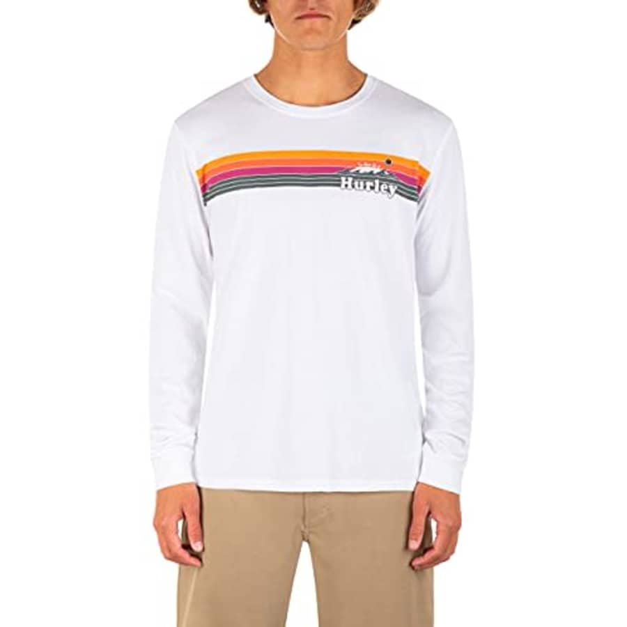 Hurley Men's Everyday Washed Long Sleeve T-Shirt, White, X-Large for $17 Hurley Men's Everyday Washed Long Sleeve T-Shirt, White, X-Large for $17