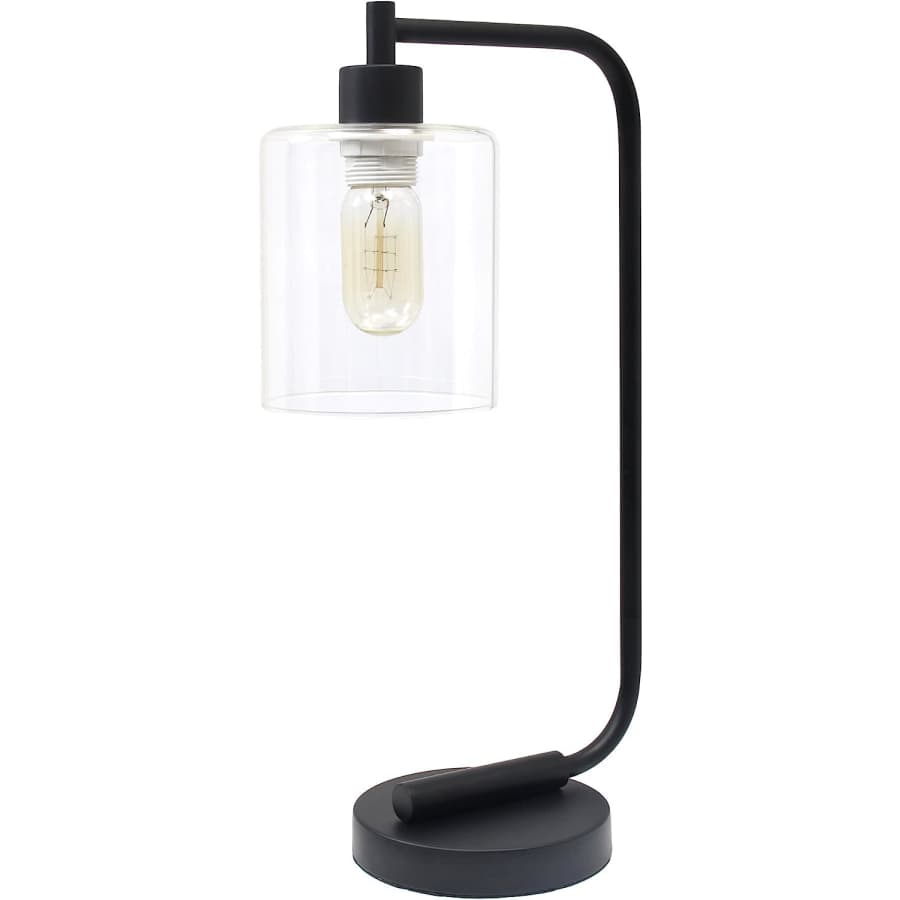 Simple Designs 19" Bronson Industrial Iron Desk Lamp with Glass Shade for $27 Simple Designs 19" Bronson Industrial Iron Desk Lamp with Glass Shade for $27