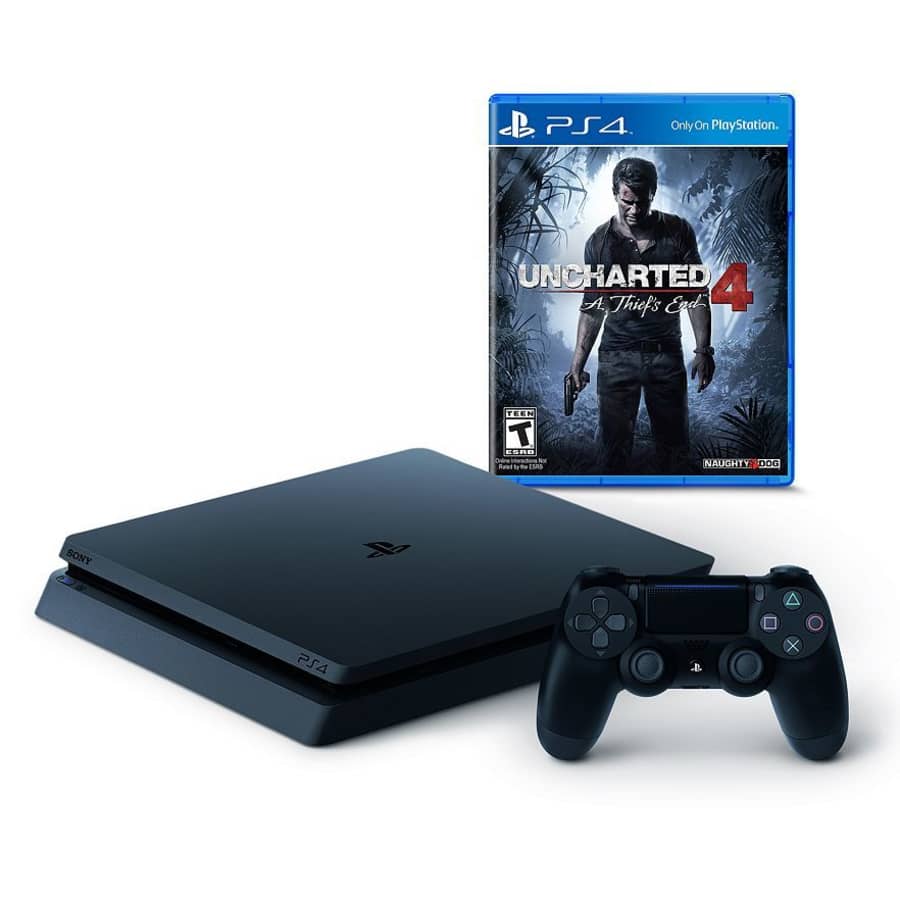 PlayStation 4 Slim 500GB Uncharted 4 Console Bundle + $75 Kohl's Cash for $250